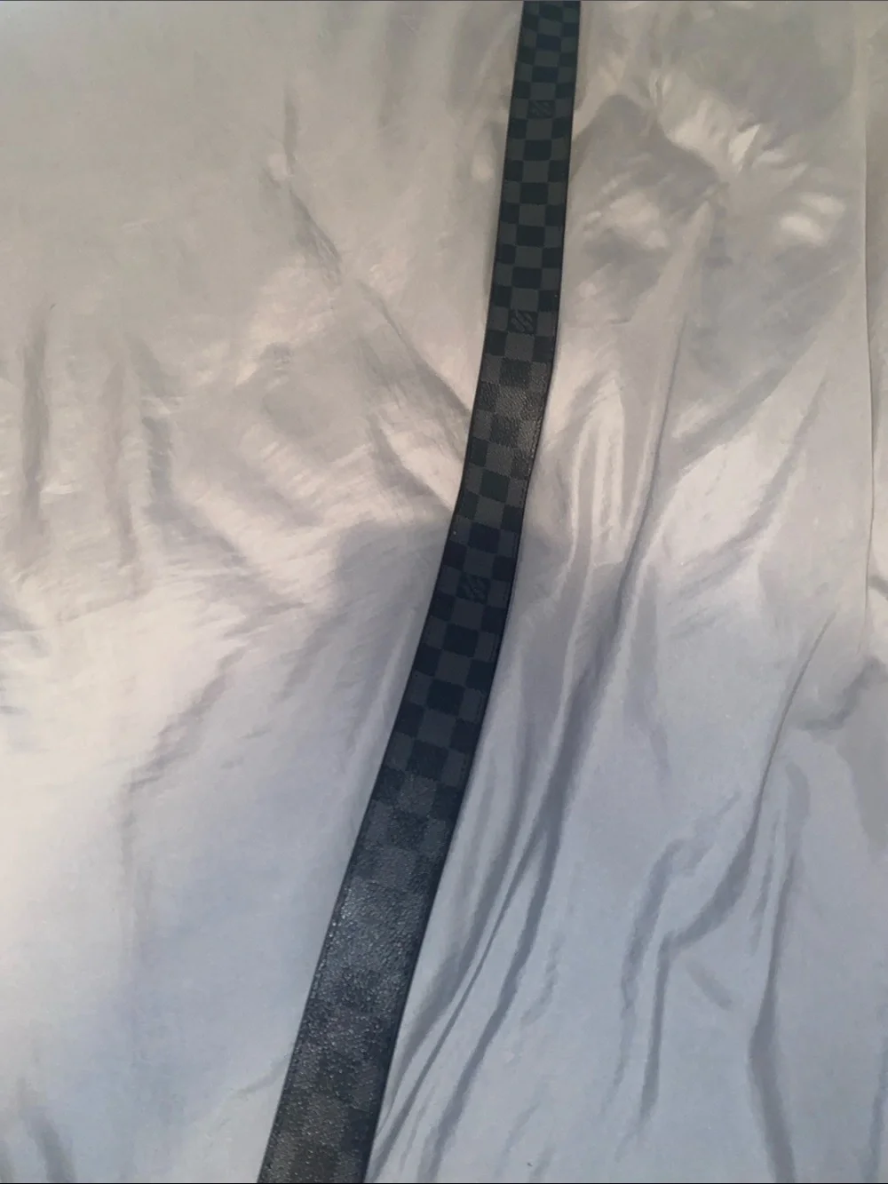 Louis Vuitton Black and Gray Damier Graphite Men's Belt